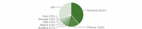 Grafico cittadinanza stranieri - Ladispoli 2005