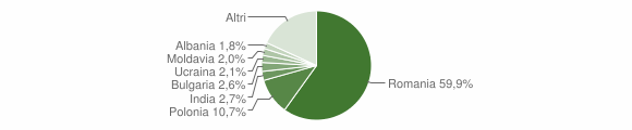 Grafico cittadinanza stranieri - Ladispoli 2011