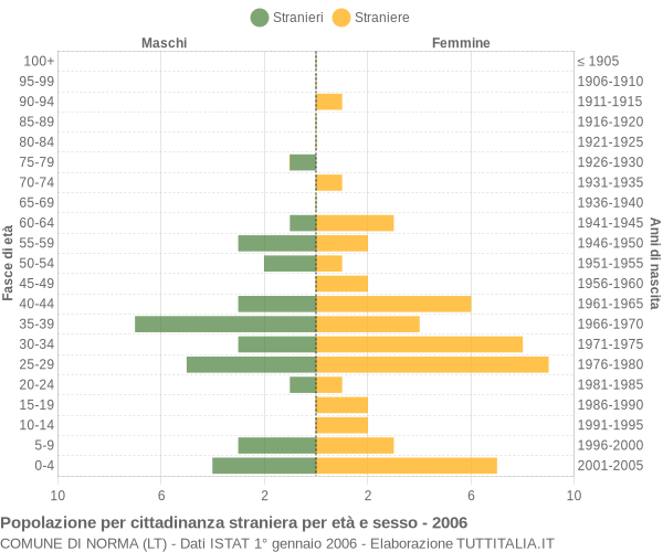 Grafico cittadini stranieri - Norma 2006