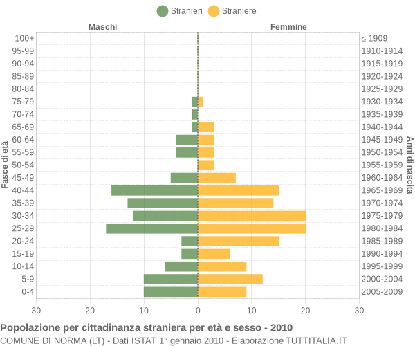 Grafico cittadini stranieri - Norma 2010