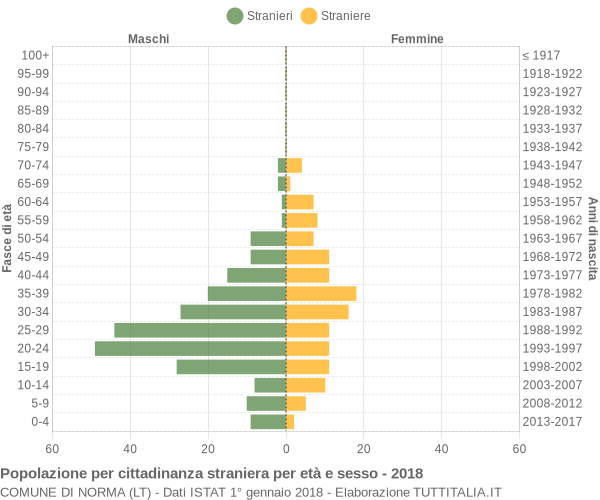 Grafico cittadini stranieri - Norma 2018