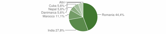 Grafico cittadinanza stranieri - Tessennano 2011