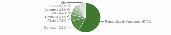 Grafico cittadinanza stranieri - Rivodutri 2013