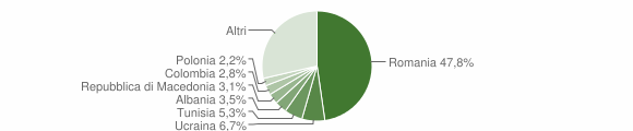 Grafico cittadinanza stranieri - Tarquinia 2009