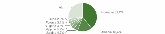 Grafico cittadinanza stranieri - Fiuggi 2011