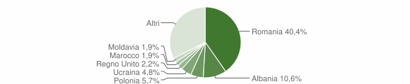 Grafico cittadinanza stranieri - Ariccia 2010