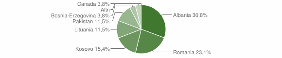 Grafico cittadinanza stranieri - Vicalvi 2013