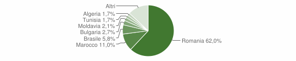 Grafico cittadinanza stranieri - Blera 2012