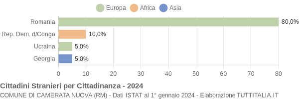 Grafico cittadinanza stranieri - Camerata Nuova 2024