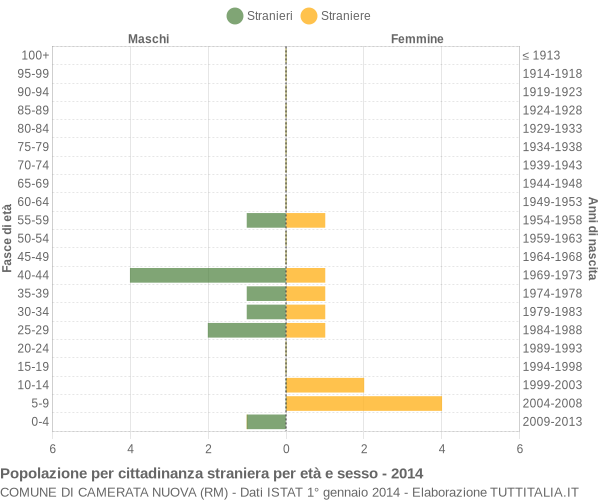 Grafico cittadini stranieri - Camerata Nuova 2014