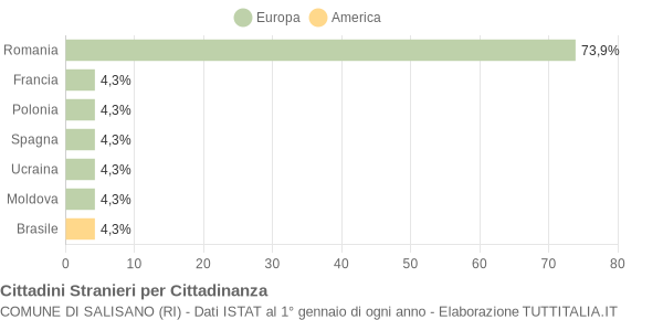 Grafico cittadinanza stranieri - Salisano 2019