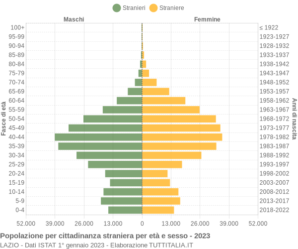 Grafico cittadini stranieri - 2023