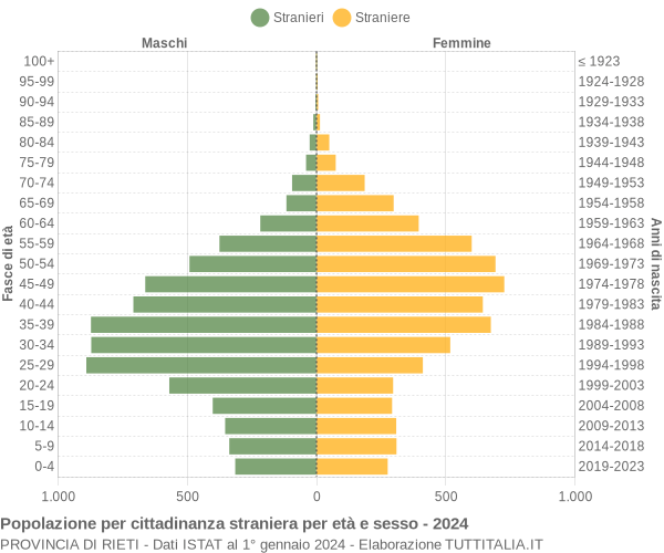 Grafico cittadini stranieri - 2024