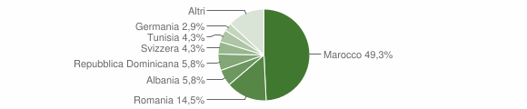 Grafico cittadinanza stranieri - Calice al Cornoviglio 2009