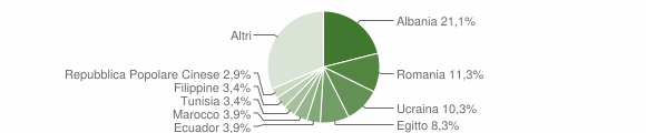 Grafico cittadinanza stranieri - Albissola Marina 2020