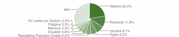 Grafico cittadinanza stranieri - Albissola Marina 2023