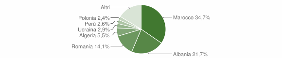 Grafico cittadinanza stranieri - Ceriale 2011