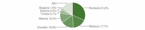 Grafico cittadinanza stranieri - Busalla 2010