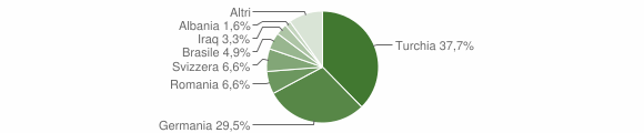 Grafico cittadinanza stranieri - Costarainera 2009