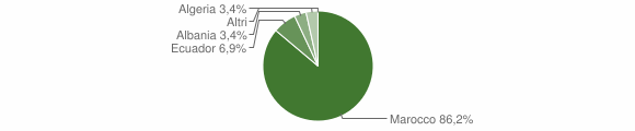 Grafico cittadinanza stranieri - Zuccarello 2004