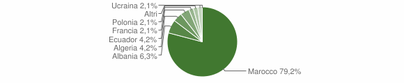 Grafico cittadinanza stranieri - Zuccarello 2006