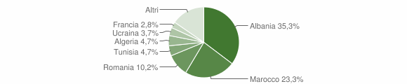 Grafico cittadinanza stranieri - Pieve di Teco 2015