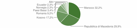 Grafico cittadinanza stranieri - Arnasco 2011