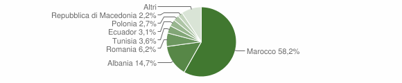 Grafico cittadinanza stranieri - Ortovero 2012