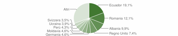 Grafico cittadinanza stranieri - Camogli 2014