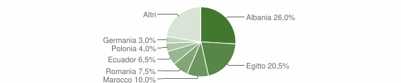 Grafico cittadinanza stranieri - Spotorno 2011