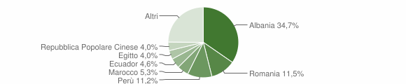 Grafico cittadinanza stranieri - Loano 2015