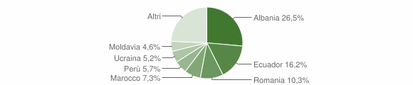 Grafico cittadinanza stranieri - Lavagna 2014
