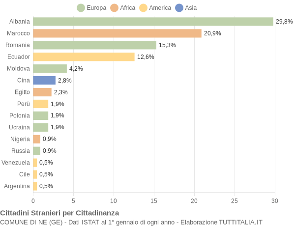 Grafico cittadinanza stranieri - Ne 2014