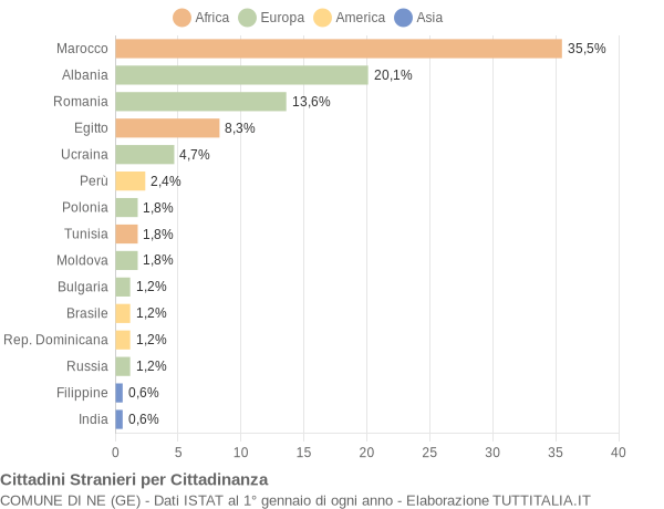 Grafico cittadinanza stranieri - Ne 2021