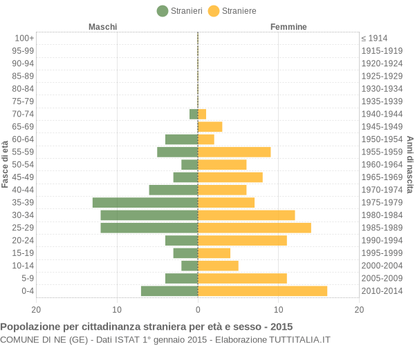 Grafico cittadini stranieri - Ne 2015