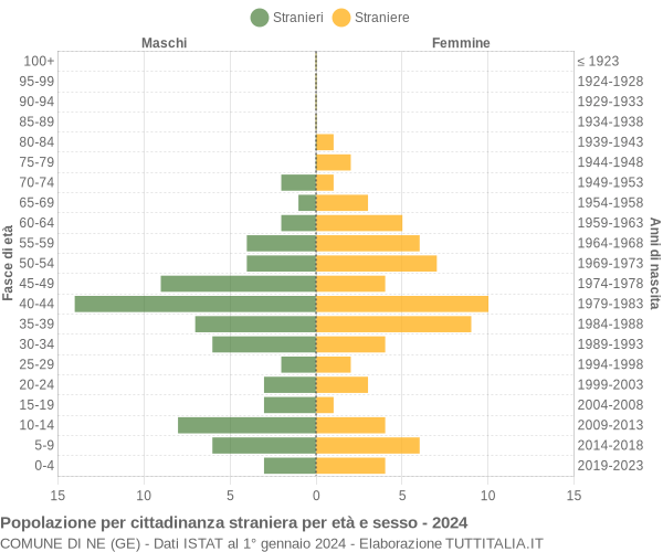 Grafico cittadini stranieri - Ne 2024