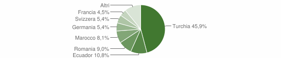 Grafico cittadinanza stranieri - Pietrabruna 2014