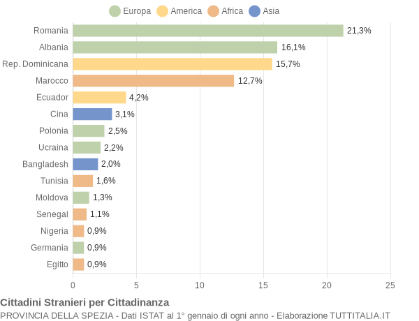 Grafico cittadinanza stranieri - 2015