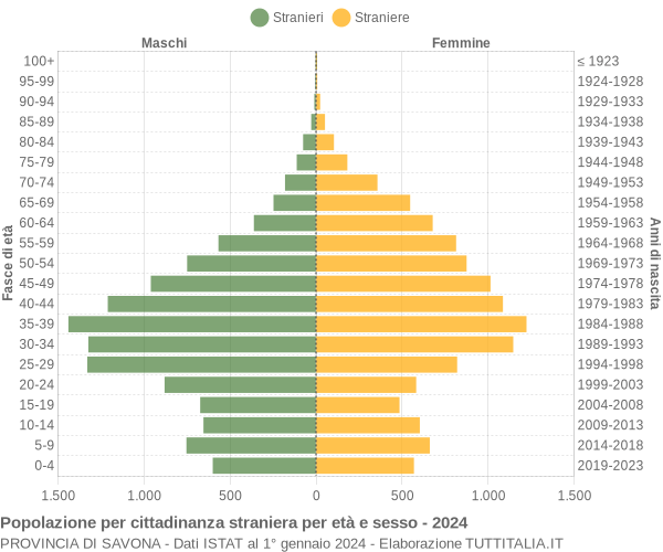 Grafico cittadini stranieri - 2024