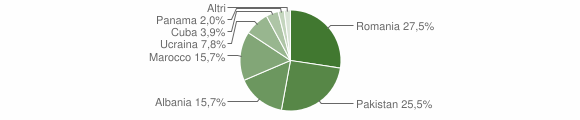 Grafico cittadinanza stranieri - Trovo 2010