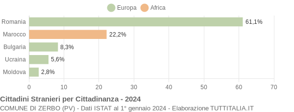 Grafico cittadinanza stranieri - Zerbo 2024