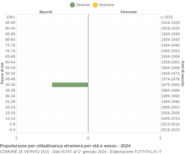 Grafico cittadini stranieri - Vervio 2024