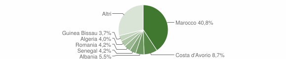Grafico cittadinanza stranieri - Bulciago 2013