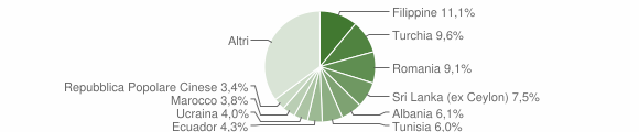 Grafico cittadinanza stranieri - Como 2011