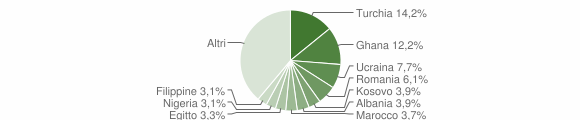 Grafico cittadinanza stranieri - Villa Guardia 2012