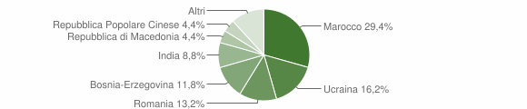 Grafico cittadinanza stranieri - Cedegolo 2005