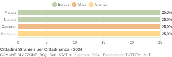 Grafico cittadinanza stranieri - Azzone 2024