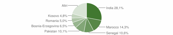 Grafico cittadinanza stranieri - Chiuduno 2011