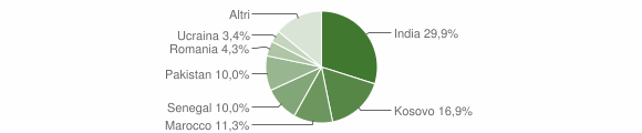 Grafico cittadinanza stranieri - Chiuduno 2015