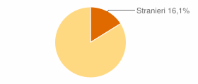 Percentuale cittadini stranieri Comune di Ciserano (BG)